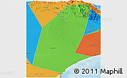 Political Panoramic Map of Biddiya