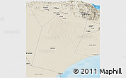 Shaded Relief Panoramic Map of Biddiya