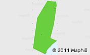 Political Simple Map of Biddiya, single color outside