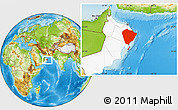 Physical Location Map of A Sharqiya, highlighted country