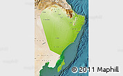 Physical Map of A Sharqiya, satellite outside