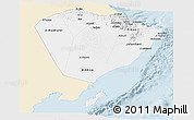 Classic Style Panoramic Map of A Sharqiya, single color outside
