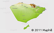 Physical Panoramic Map of A Sharqiya, cropped outside