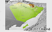 Physical Panoramic Map of A Sharqiya, desaturated