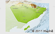 Physical Panoramic Map of A Sharqiya, lighten