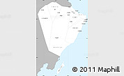 Gray Simple Map of A Sharqiya, single color outside
