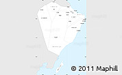 Silver Style Simple Map of A Sharqiya, single color outside