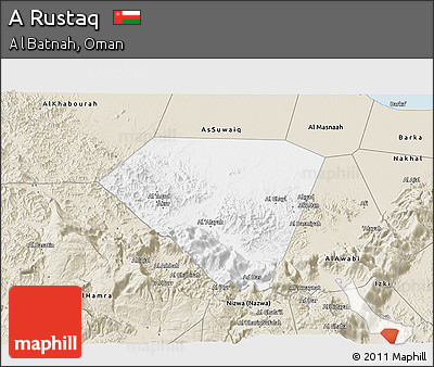 Classic Style 3D Map of a Rustaq
