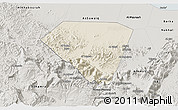 Shaded Relief 3D Map of A Rustaq, semi-desaturated