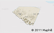 Shaded Relief 3D Map of A Rustaq, single color outside
