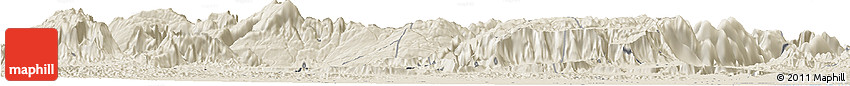 Shaded Relief Horizon Map of a Rustaq