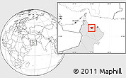 Blank Location Map of A Rustaq, highlighted country