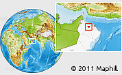 Physical Location Map of A Rustaq, highlighted country