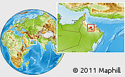 Physical Location Map of A Rustaq, highlighted parent region