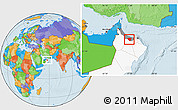 Political Location Map of A Rustaq, highlighted country, highlighted parent region