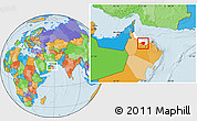 Political Location Map of A Rustaq, highlighted parent region