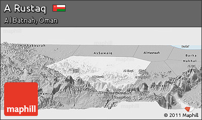 Gray Panoramic Map of a Rustaq
