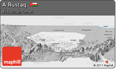 Gray Panoramic Map of a Rustaq