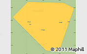 Savanna Style Simple Map of A Rustaq, single color outside