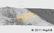 Satellite Panoramic Map of Sohar, desaturated
