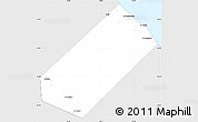 Silver Style Simple Map of Sohar, single color outside