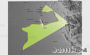 Physical 3D Map of Al Buraimi, darken, desaturated