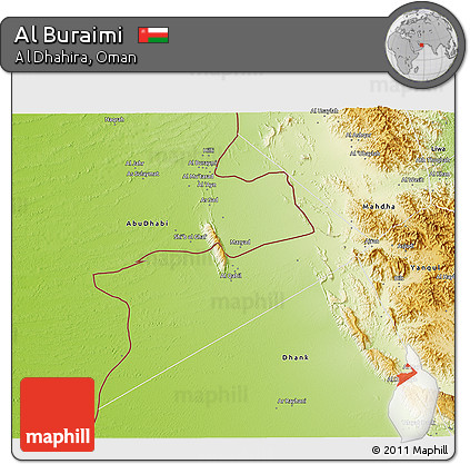 Physical 3D Map of Al Buraimi