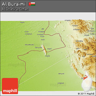 Physical 3D Map of Al Buraimi