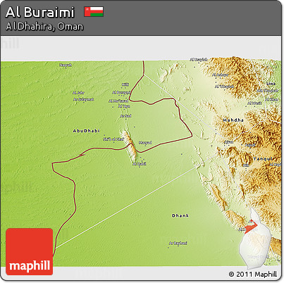 Physical 3D Map of Al Buraimi