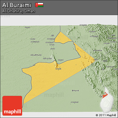 Savanna Style 3D Map of Al Buraimi