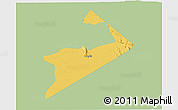 Savanna Style 3D Map of Al Buraimi, single color outside