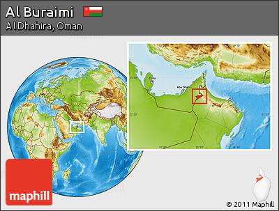 Physical Location Map of Al Buraimi