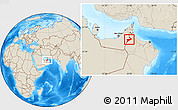 Shaded Relief Location Map of Al Buraimi
