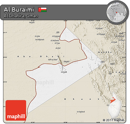 Classic Style Map of Al Buraimi