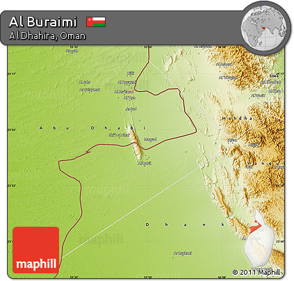 Physical Map of Al Buraimi