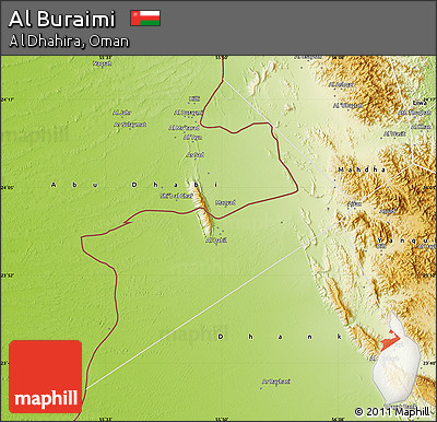 Physical Map of Al Buraimi