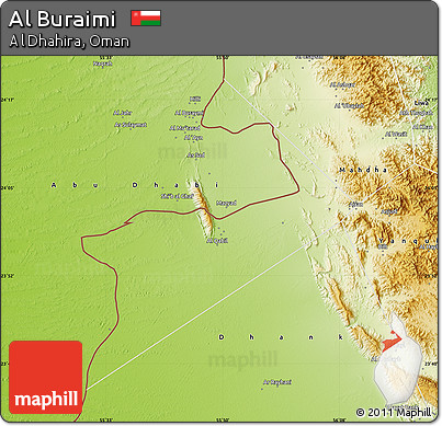 Physical Map of Al Buraimi
