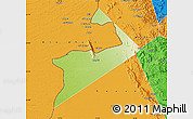 Physical Map of Al Buraimi, political outside