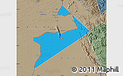 Political Map of Al Buraimi, semi-desaturated