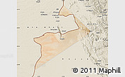 Satellite Map of Al Buraimi, shaded relief outside