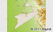 Shaded Relief Map of Al Buraimi, physical outside