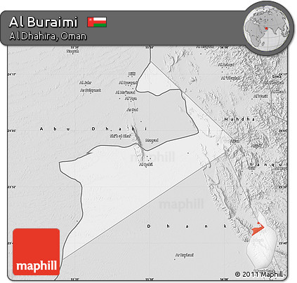 Silver Style Map of Al Buraimi
