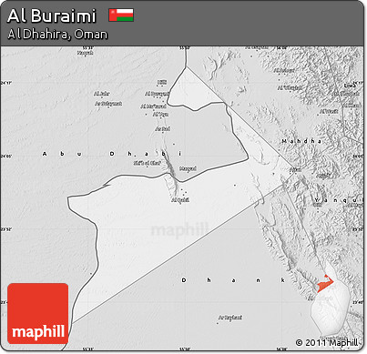 Silver Style Map of Al Buraimi