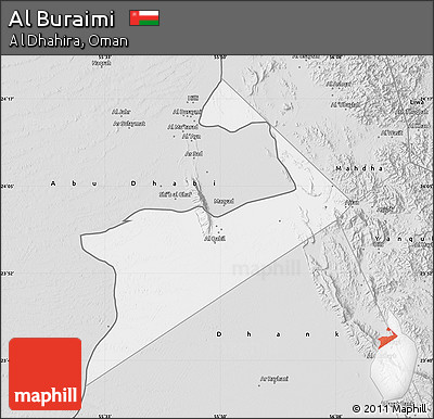 Silver Style Map of Al Buraimi