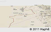 Shaded Relief Panoramic Map of Al Buraimi