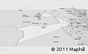 Silver Style Panoramic Map of Al Buraimi
