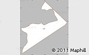Gray Simple Map of Al Buraimi, cropped outside