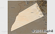Satellite 3D Map of Dhank, darken