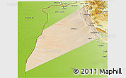 Satellite 3D Map of Dhank, physical outside