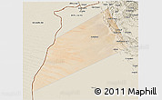 Satellite 3D Map of Dhank, shaded relief outside